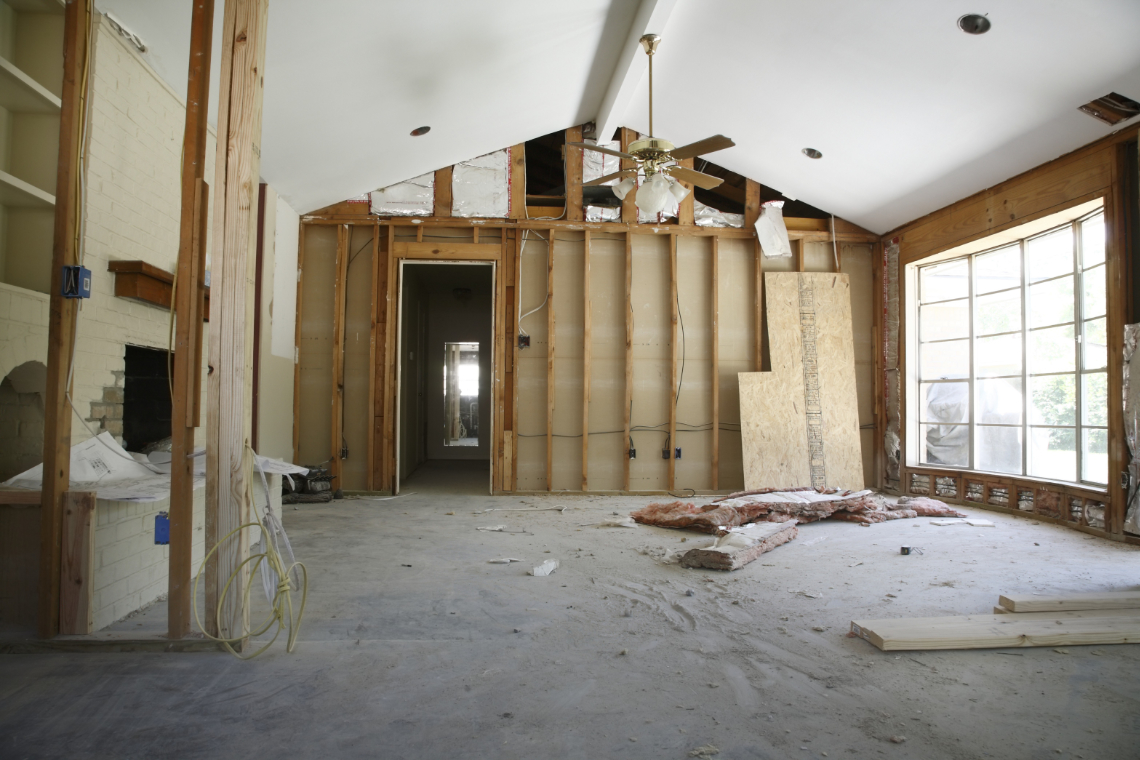 House being renovated